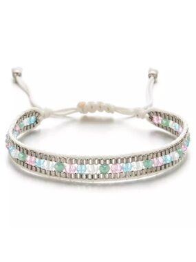 ⭐️ 5 for $25 Bohemian Weave Rope Crystal Bracelet Adjustable